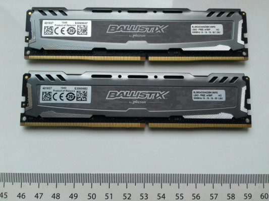 16GB Micron BALLISTIX DDR4 2x8GB 3000Mhz, PC4-24000, CL15, 1,35V, BLS8