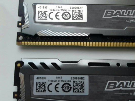 16GB Micron BALLISTIX DDR4 2x8GB 3000Mhz, PC4-24000, CL15, 1,35V, BLS8