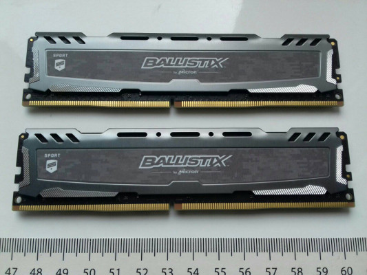 16GB Micron BALLISTIX DDR4 2x8GB 3000Mhz, PC4-24000, CL15, 1,35V, BLS8