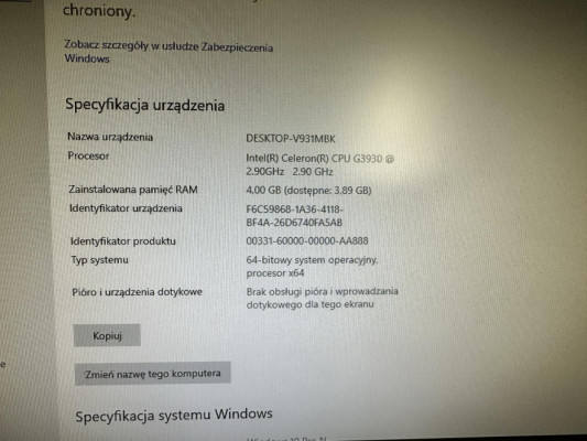 Płyta główna Płyta Główna MSI Z270  Intel Celeron g3930 4gb ram hdd500