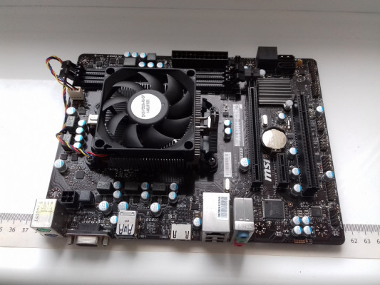 MSI A68HM-E33 + AMD A4-6300, Sprawne, FM2+, DDR3, HDMI, VGA, SATA, USB