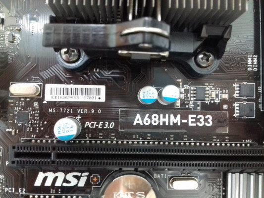 MSI A68HM-E33 + AMD A4-6300, Sprawne, FM2+, DDR3, HDMI, VGA, SATA, USB