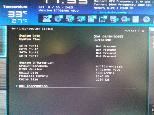 MSI A68HM-E33 + AMD A4-6300, Sprawne, FM2+, DDR3, HDMI, VGA, SATA, USB
