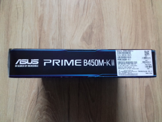 Pudełko od płyty głównej ATX Asus Prime B450M-KII, DVD, papiery, SCM0K