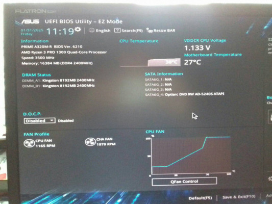 AMD Ryzen 3 PRO 1300 4x3.5GHz AM4, 8MB Sprawny, używany Summit Ridge,