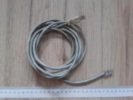 Kabel LAN RJ45 2,8m CAT 5 kolor jasno-szary, 100MB/S