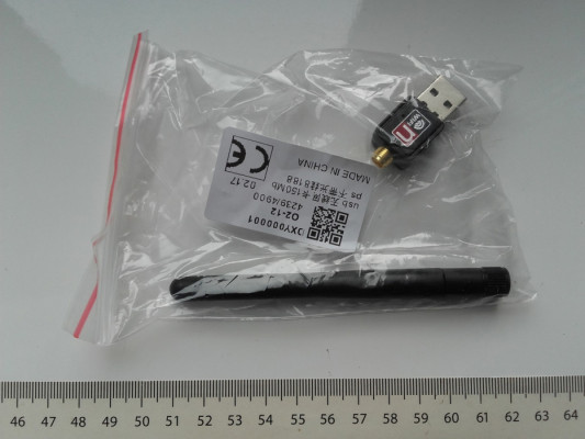 USB WiFi z anteną 2dBi, 2.4G, 150mb/s, odbiornik WiFi, Adapter WiFi