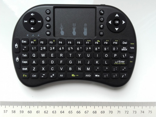 I8 klawiatura bezprzewodowa Mini klawiatura RF USB lub BT, płytka doty