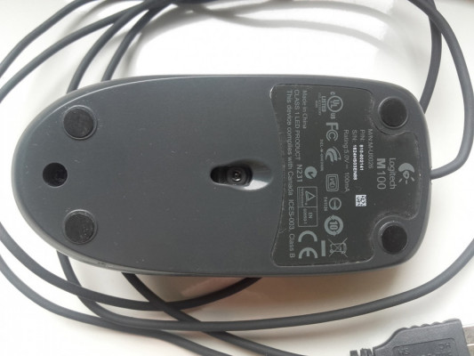 Myszka USB Logitech M100, sensor optyczny, używana sprawna M-U0026