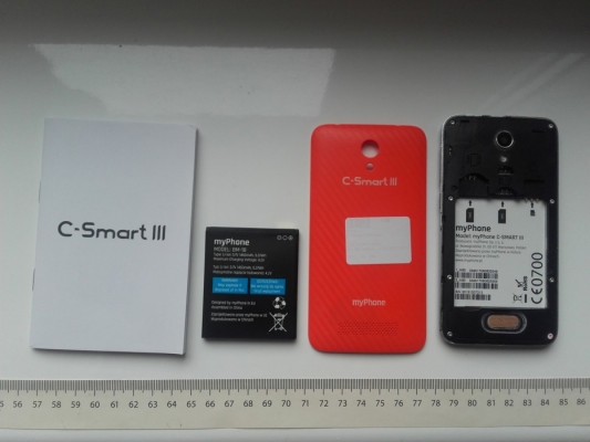 Smartfon MyPhone C-Smart III czerwony, w kartoniku, uszkodzony, dual S