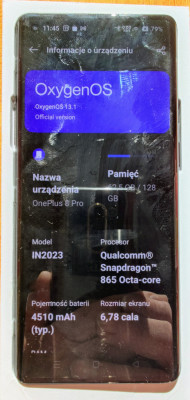 SMARTFON OnePlus 8 Pro GM2023 5G 8GB 128GB AMOLED NFC SNAPDRAGON 865