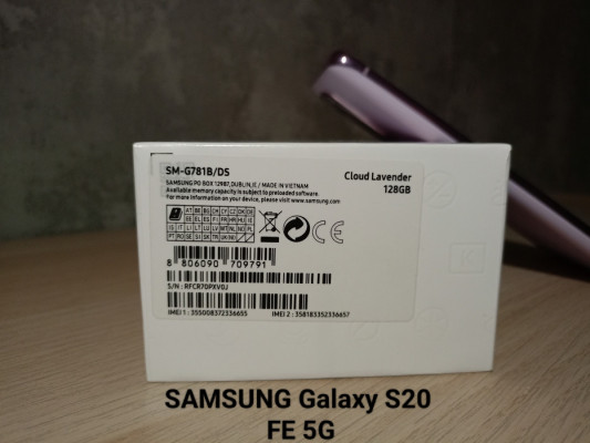 Telefon SAMSUNG Galaxy S20 FE 5G 128GB Cloud Lavender STAN IDEALNY