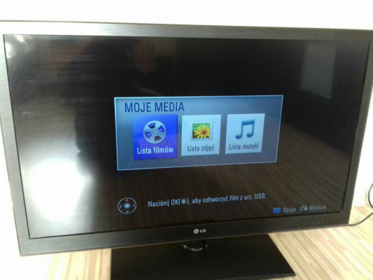 TV LED LG 42cale, 42LV3550, sprawny, używany, FHD 1080p, 3xHDMI, USB,