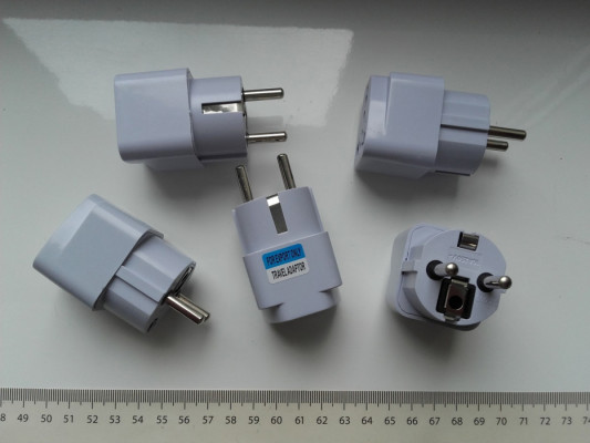 Wtyczka adapter EU, PL, uniwersalna AC 230V, EU, UK, AU, US, CN,