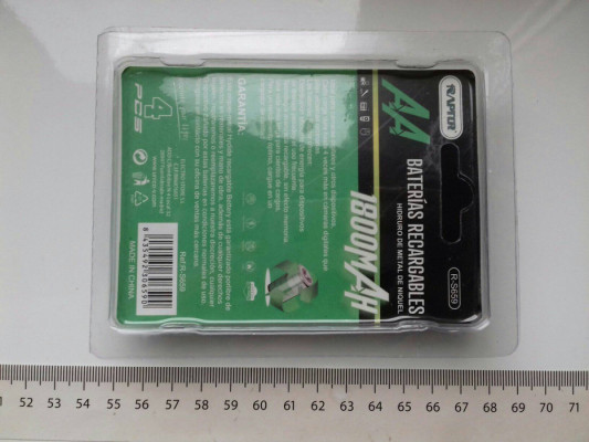 Akumulatorki Ni-MH 1,2V, AA 1800mAh 4sztuki w opakowaniu RAPTOR R-S659
