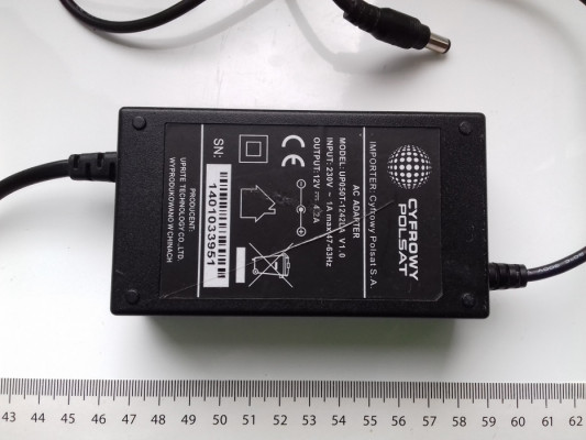 Zasilacz DC 12V - 4,2A = 50,4W, 5,5mm x 2,1mm Cyfrowy Polsat UP050T-12