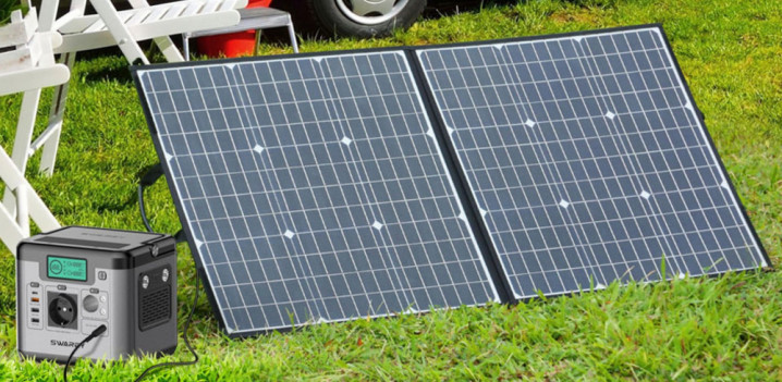 Przenośna elektrownia 518Wh/144000mA z panelami słonecznymi 100W