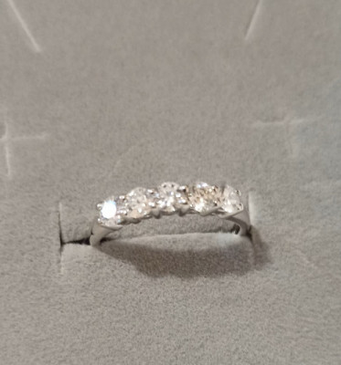 Moissanite srebrny pierścionek próby 925