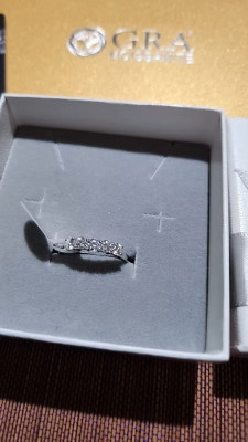 Moissanite srebrny pierścionek próby 925