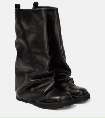 Skórzane buty w kolorze czarnym