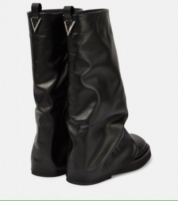 Skórzane buty w kolorze czarnym