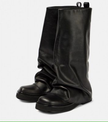 Skórzane buty w kolorze czarnym