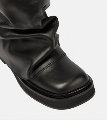 Skórzane buty w kolorze czarnym