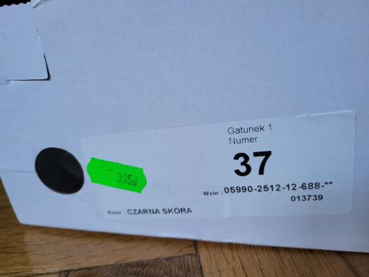 Czółenka Lizard (37) czarne dł. wkładki 24cm- Stan BDB