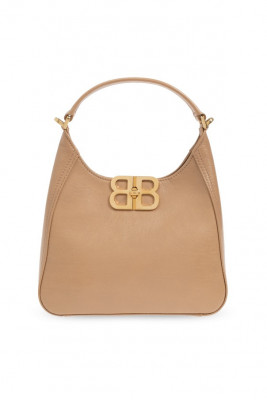 Torebka na ramię beżowa BB Soft typu hobo