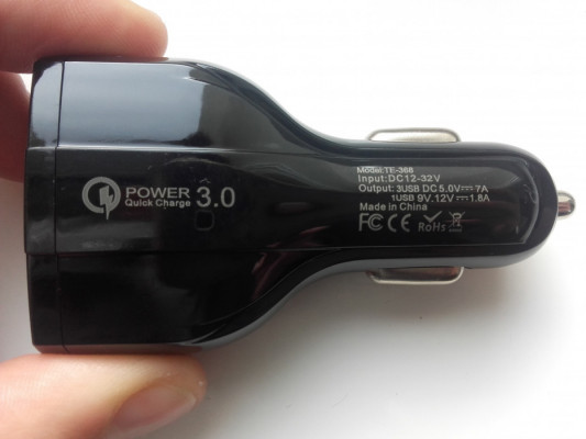 Ładowarka samochodowa USB Szybkie ładowanie, Quick Charge USB-C, TE-36
