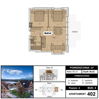 Inwestycja w stanie deweloperskim - 46,42 m2