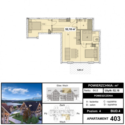 Inwestycja w stanie deweloperskim - 52,18 m2