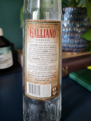 Galliano Espresso500 ml - Pusta kolekcjonerska- Real foto