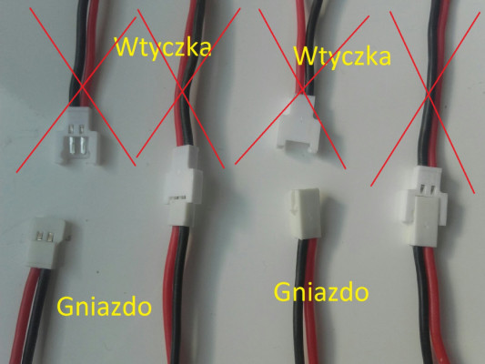 Kable do akumulatorów drona, wtyczka, gniazdo, złącze, 10cm NOWE kabel