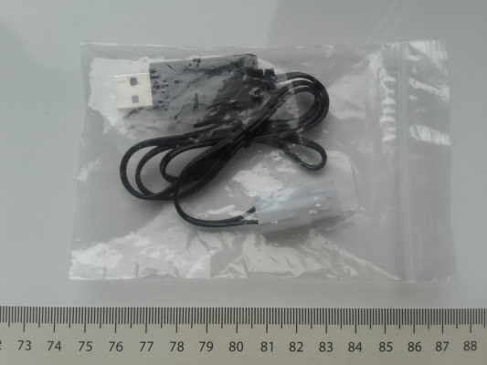 Ładowarka USB do akumulatorów 8,4V, 250mA wtyczka KET-2P NOWA Charger