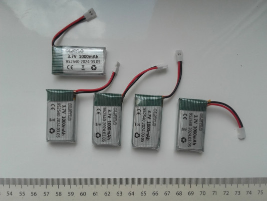 Akumulator LiPo 3,7V, 1000mAh, z wtyczą MX2.0, 16g, NOWY, 952540 OLNYL