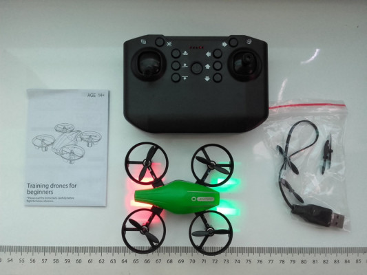 Dron GT1, Mini UAV, z pełną osłoną śmigieł, 3,7V 300mAh, 360 obrót, He