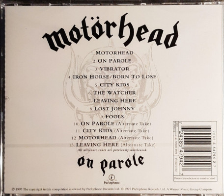 Polecam Album CD CD- MOTORHEAD- ON PAROLE Cd Nowe !