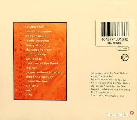 Wspaniały Album CD Peter Gabriel Ex Genesis Shaking The Tree