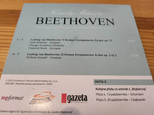 Beethoven Koncerty Mistrzów CD Stan BDB