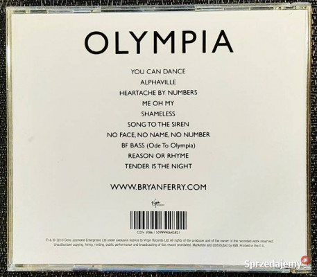 Polecam Album CD BRYAN FERRY - Album Olympia CD