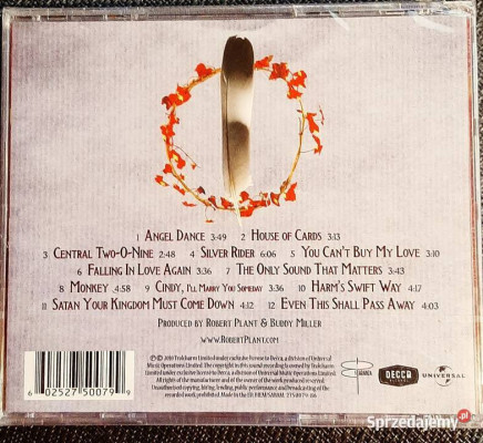 Polecam CD ROBERT PLANT ex Wokalista LED ZEPPELIN Band Of Joy