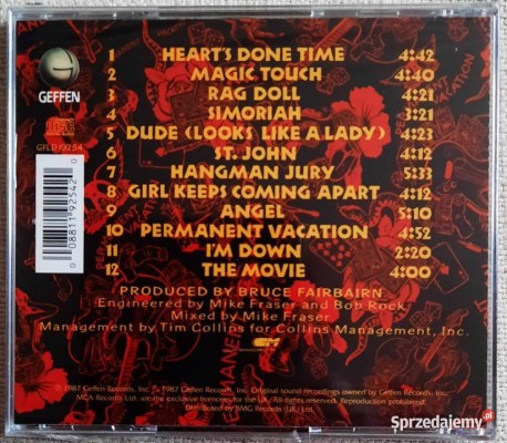 Polecam Album CD AEROSMITH- Album Permanent Vacation CD