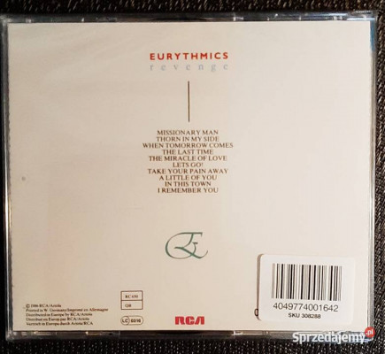 Polecam Fantastyczny Album CD EURYTMICS- Album Revenge