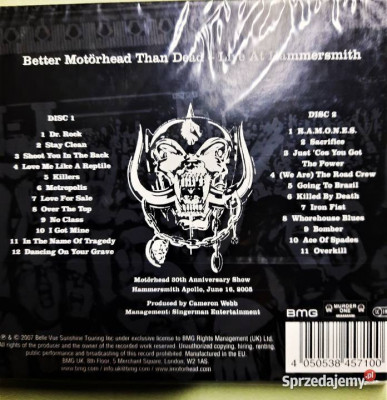 Sprzedam Album CD CD- MOTORHEAD- ON PAROLE Cd Nowe !