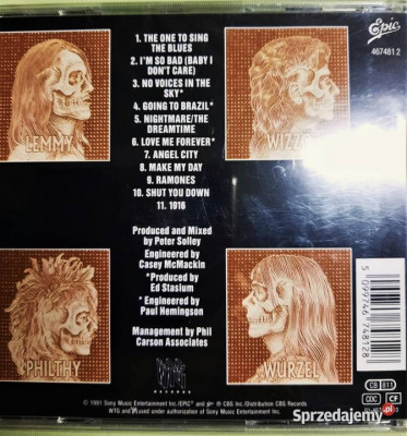 Sprzedam Album CD CD- MOTORHEAD- ON PAROLE Cd Nowe !