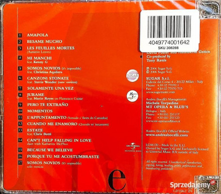 Polecam Album CD Andrea Bocelli -Amor CD