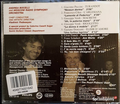 Polecam Album CD ANDREA BOCELLI- Viaggio Italiano CD
