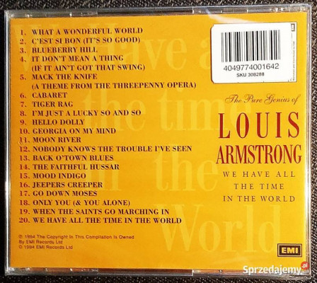 Polecam Wspaniały Album CD Louis Armstrong – The Pure Genius