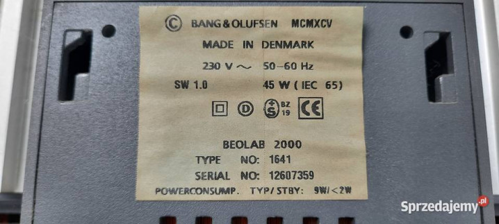 Głośnik Bang & Olufsen Beolab 2000 model 1641 made in Denmark